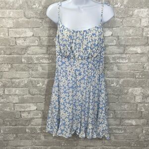 Lily Rose Blue Floral Romper